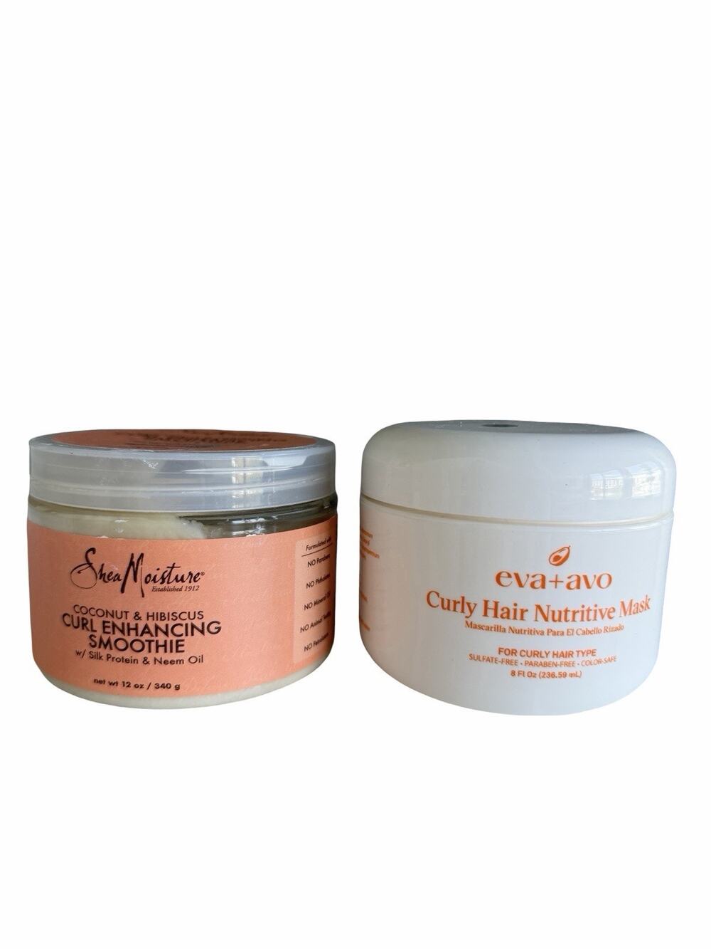 NEW Set Of 2 Curly Hair Masks Shea Moisture - Eva + Avo